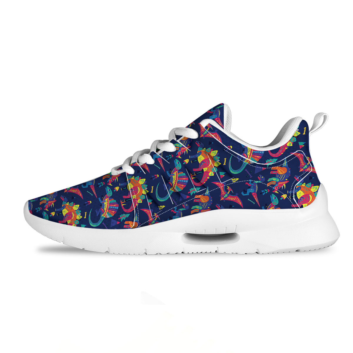 Dinosaurs Cute Colorful Print Pattern Tennis Shoes-grizzshop