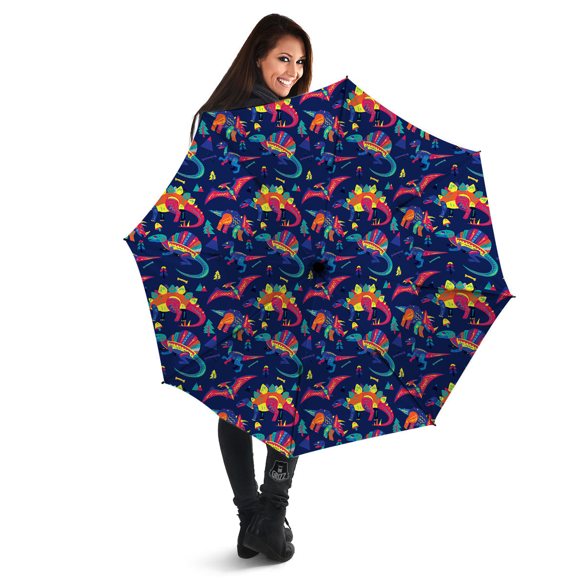 Dinosaurs Cute Colorful Print Pattern Umbrella-grizzshop