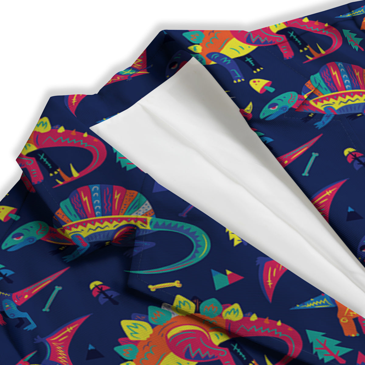 Dinosaurs Cute Colorful Print Pattern Women's Blazer-grizzshop