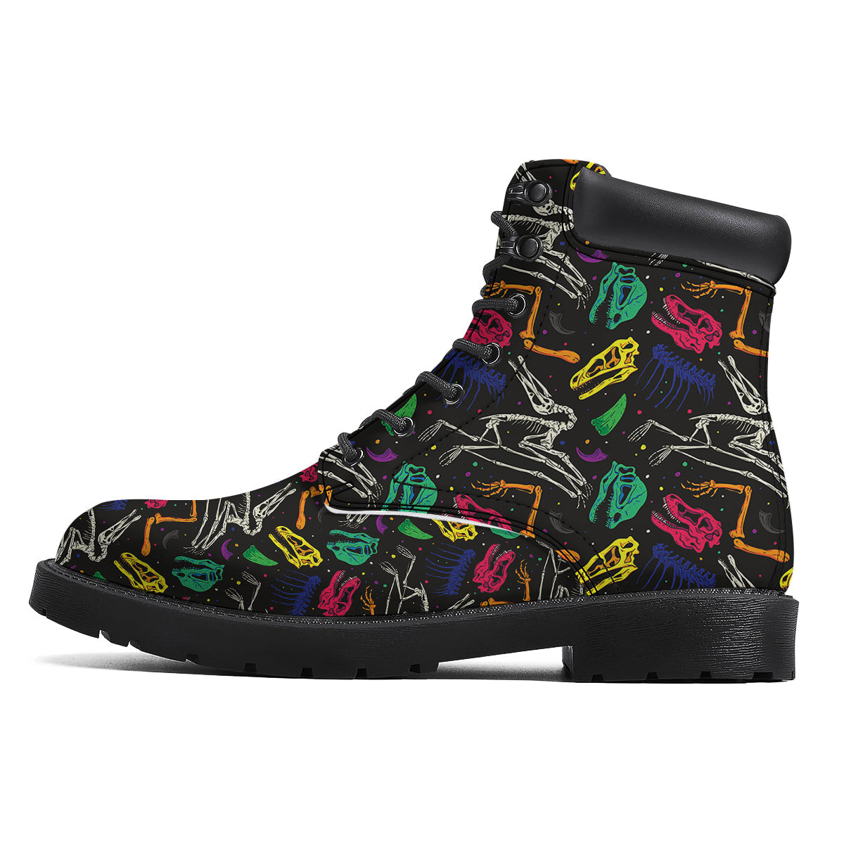 Dinosaurs Fossil Colorful Print Pattern Boots-grizzshop