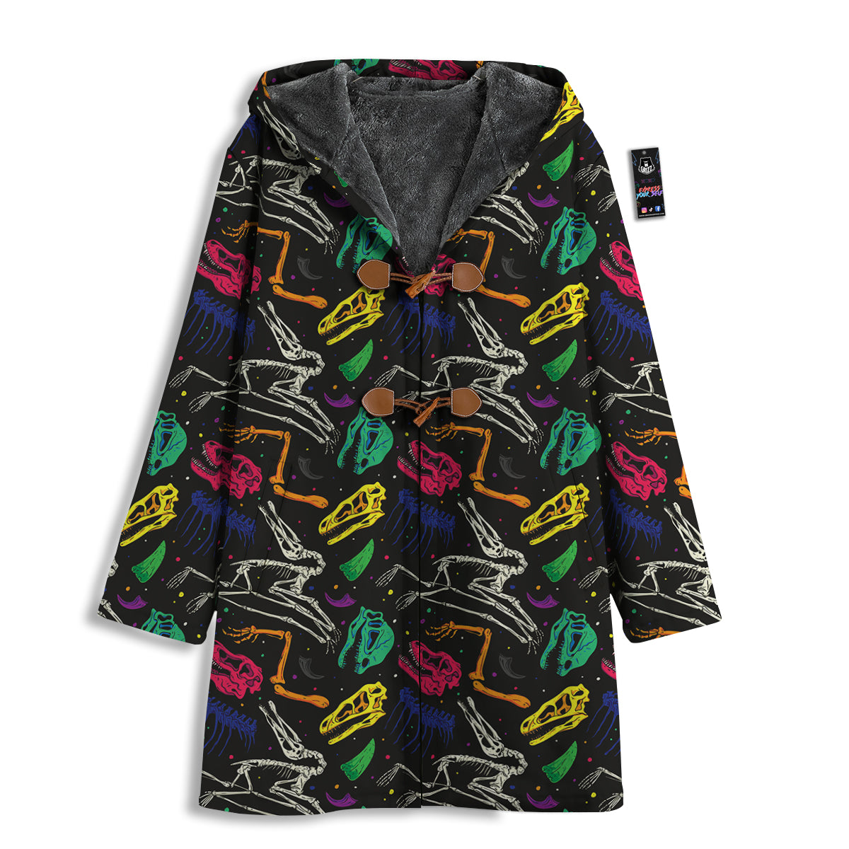 Dinosaurs Fossil Colorful Print Pattern Men's Windbreaker Jacket-grizzshop