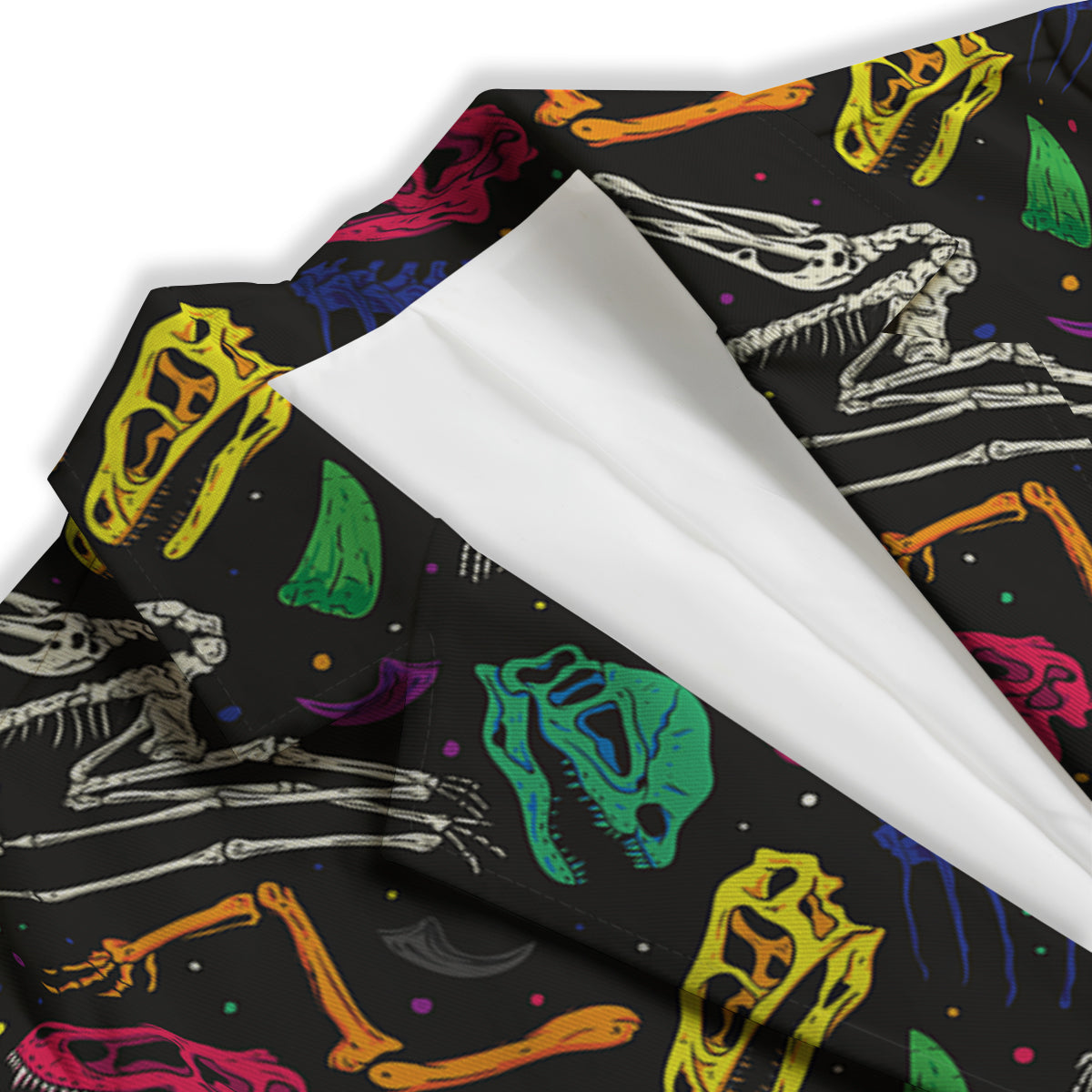 Dinosaurs Fossil Colorful Print Pattern Women's Blazer-grizzshop