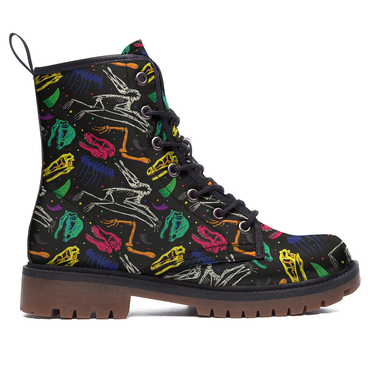 Dinosaurs Fossil Colorful Print Pattern Work Boots-grizzshop