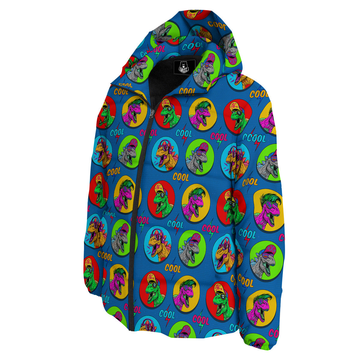 Dinosaurs Pop Art Print Pattern Down Jacket-grizzshop