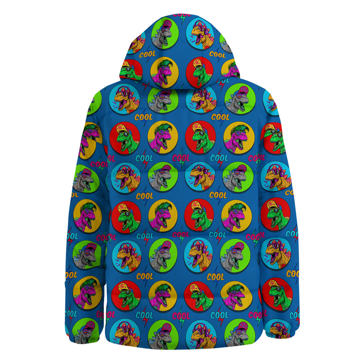 Dinosaurs Pop Art Print Pattern Down Jacket-grizzshop