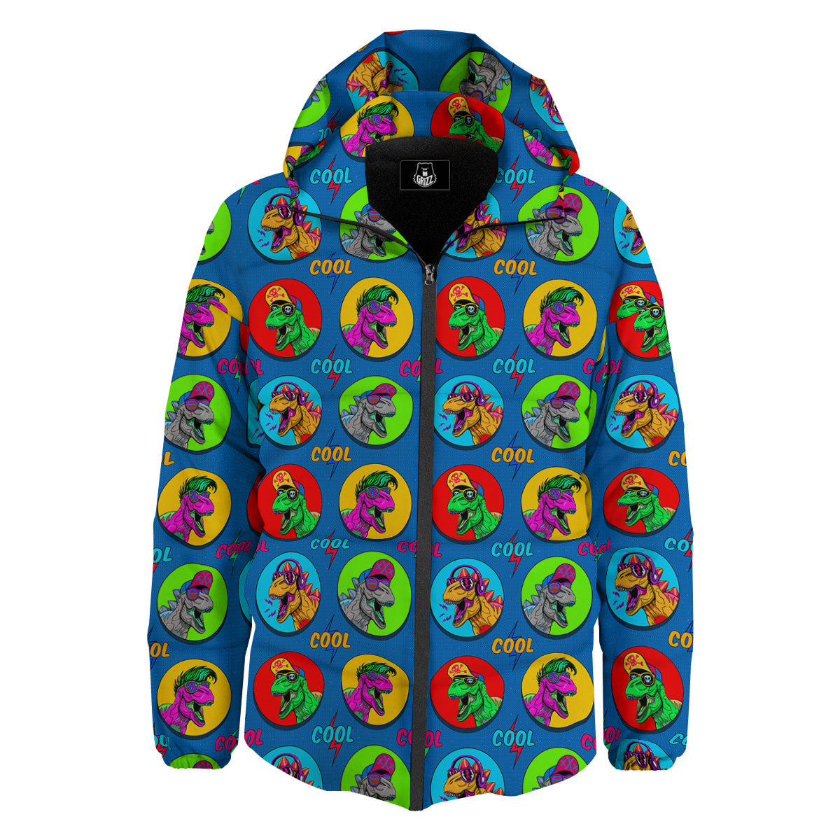 Dinosaurs Pop Art Print Pattern Down Jacket-grizzshop