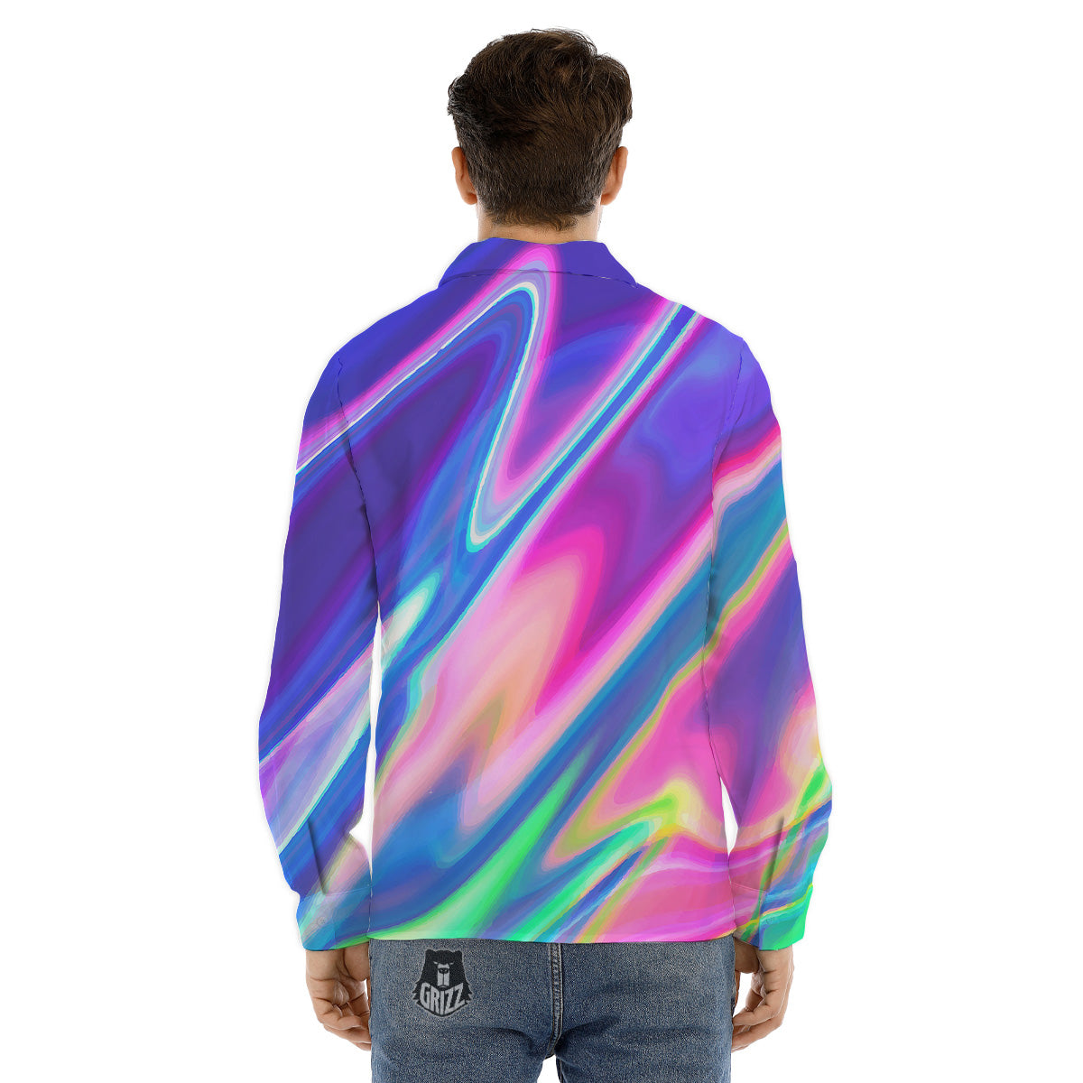 Dinosaurs Pop Art Print Pattern Men's Dress Shirts-grizzshop