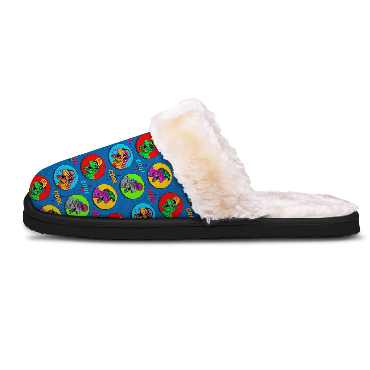 Dinosaurs Pop Art Print Pattern Slippers-grizzshop