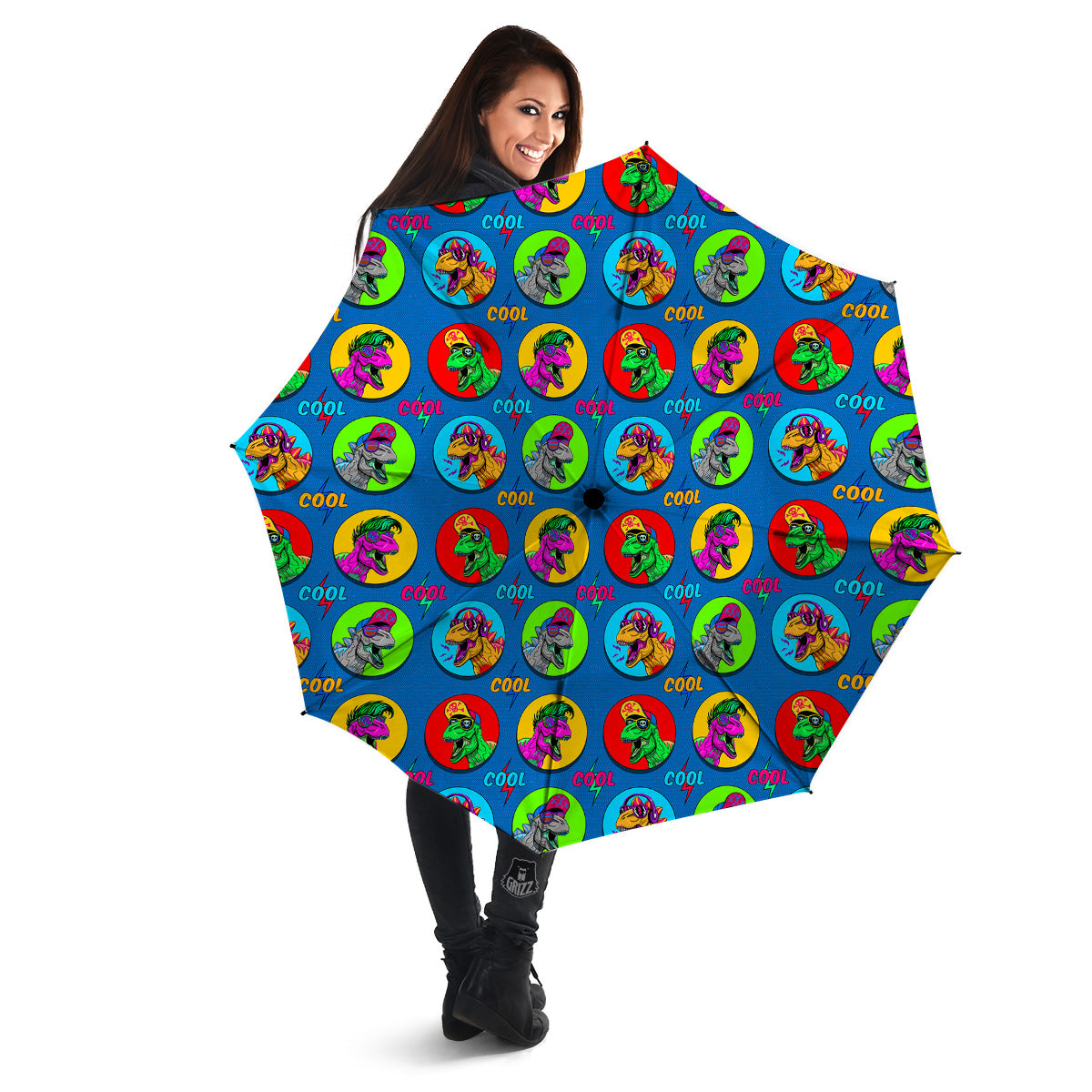 Dinosaurs Pop Art Print Pattern Umbrella-grizzshop