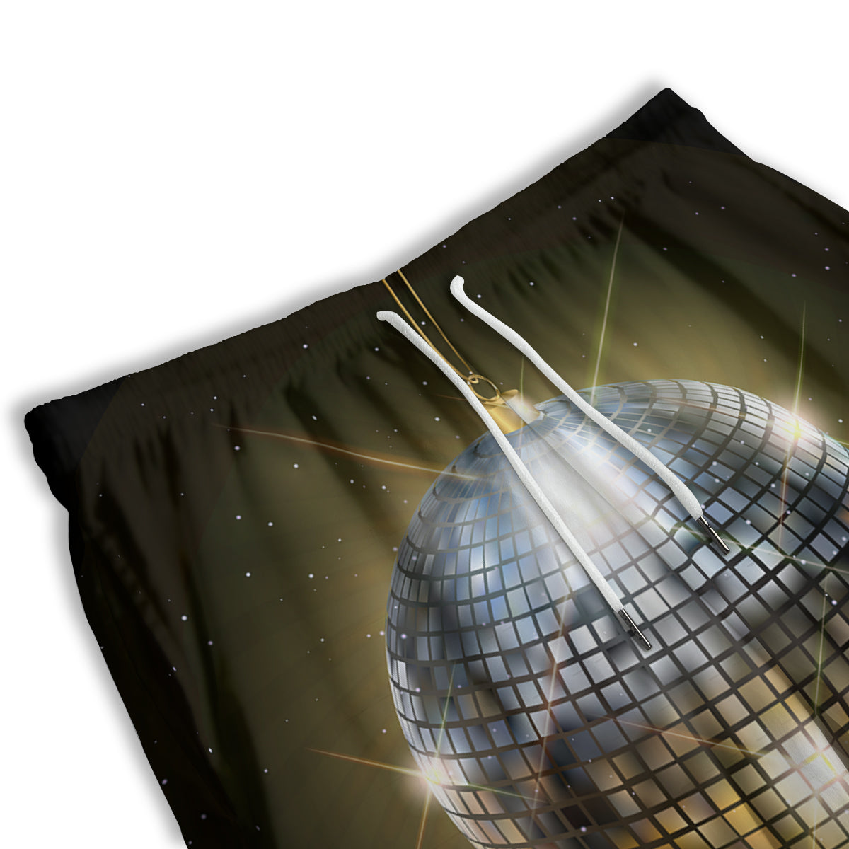 Disco Ball In Night Party Print Men's Athletic Shorts
