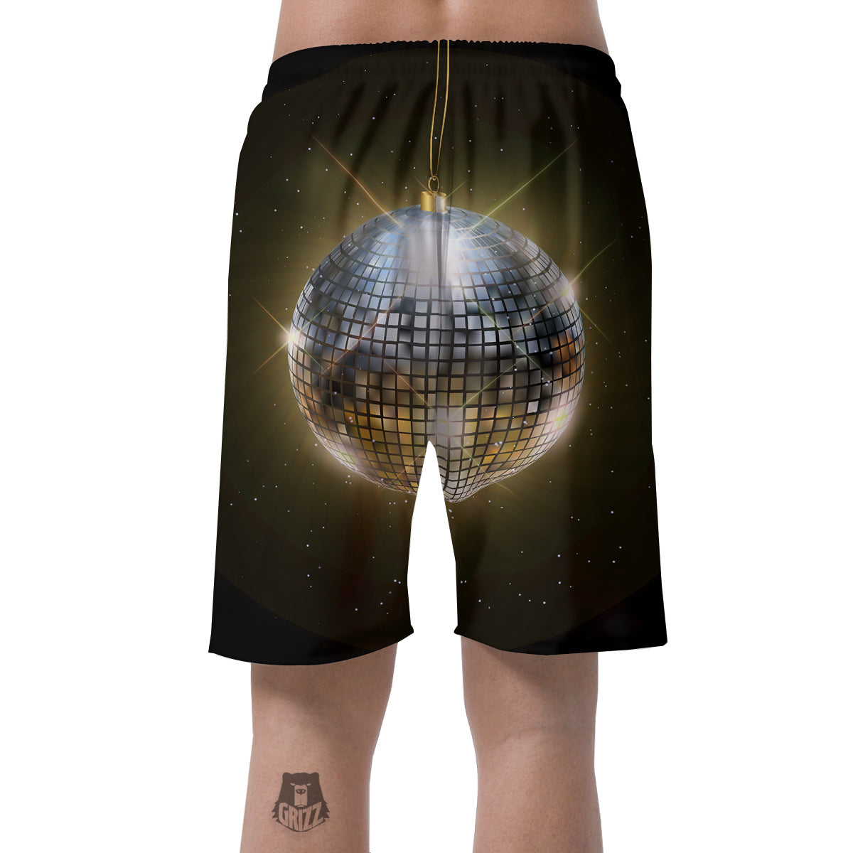 Disco Ball In Night Party Print Men's Shorts-grizzshop