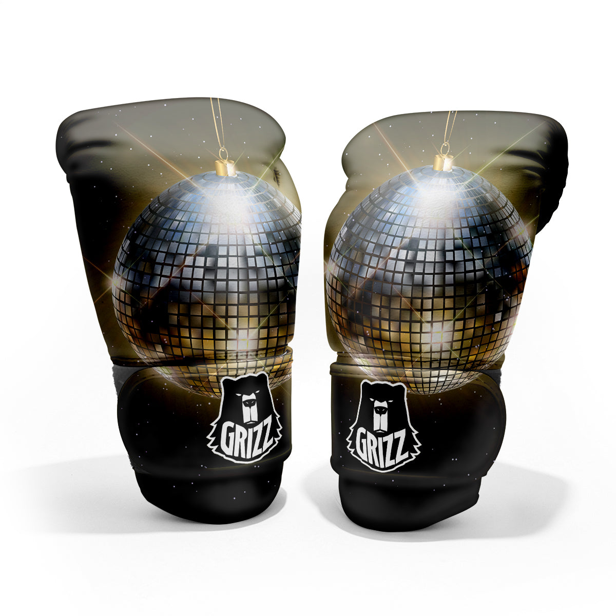Disco Ball In Night Party Print Pro Boxing Glove