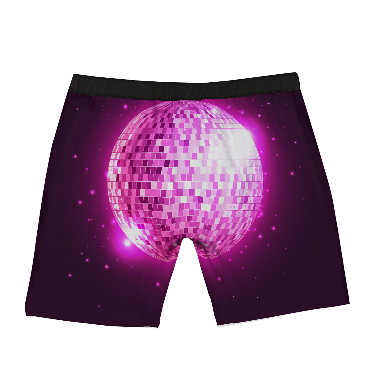 Disco Ball Light Pink Print Boxer Briefs-grizzshop
