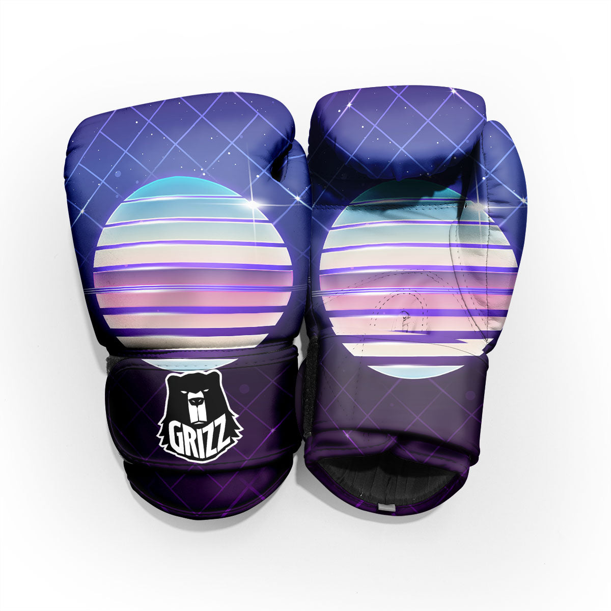 Disco Ball Purple Light Print Pro Boxing Glove