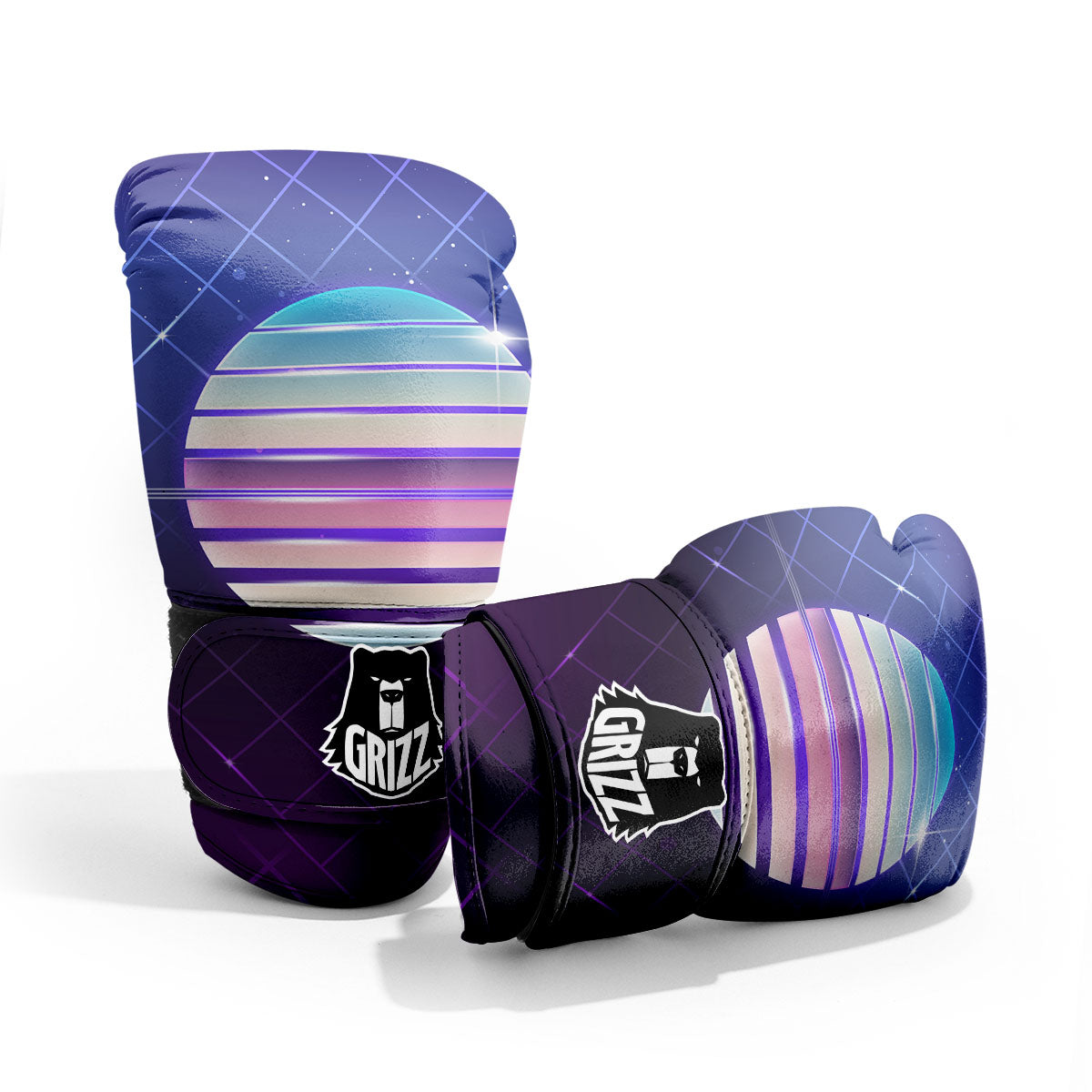 Disco Ball Purple Light Print Pro Boxing Glove