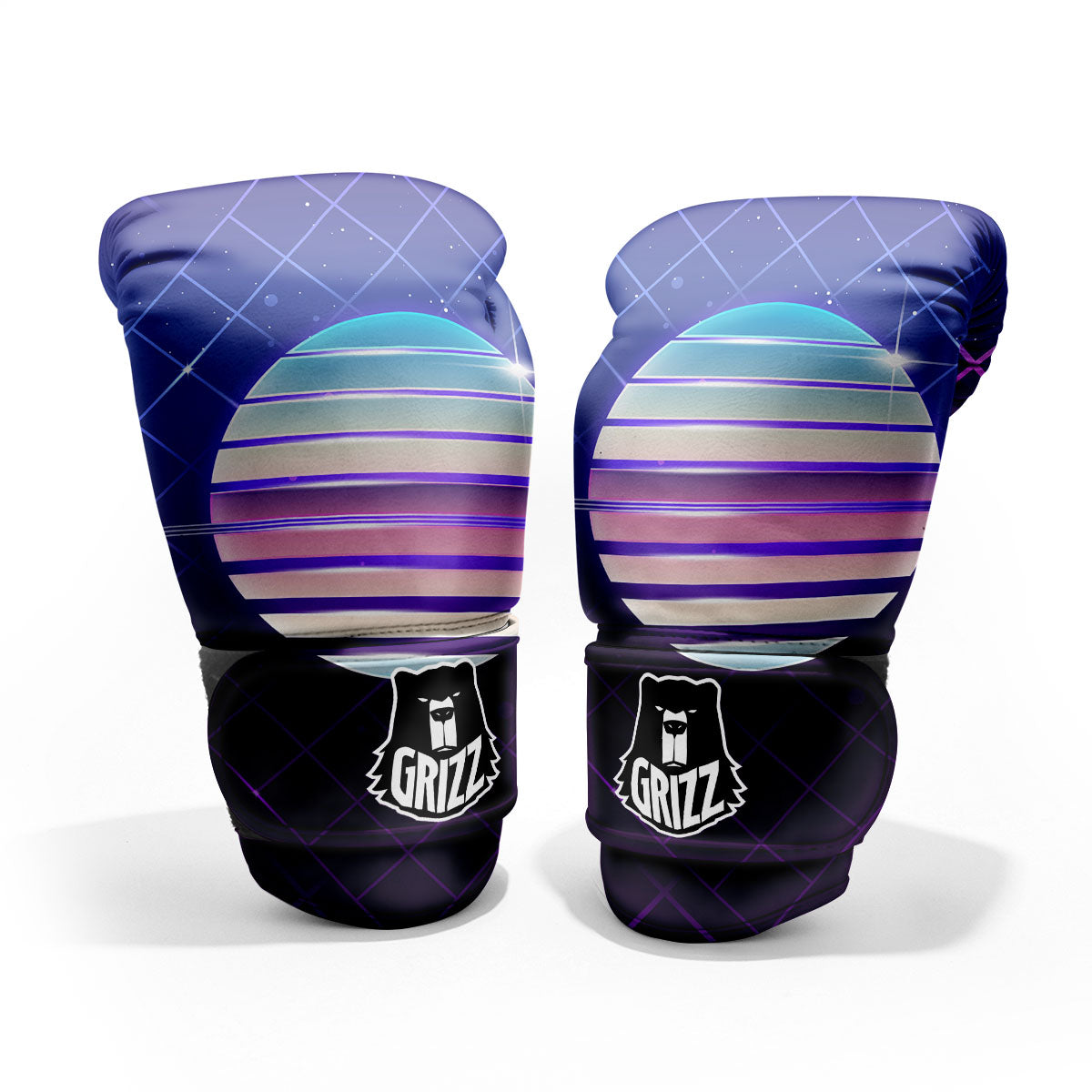 Disco Ball Purple Light Print Pro Boxing Glove