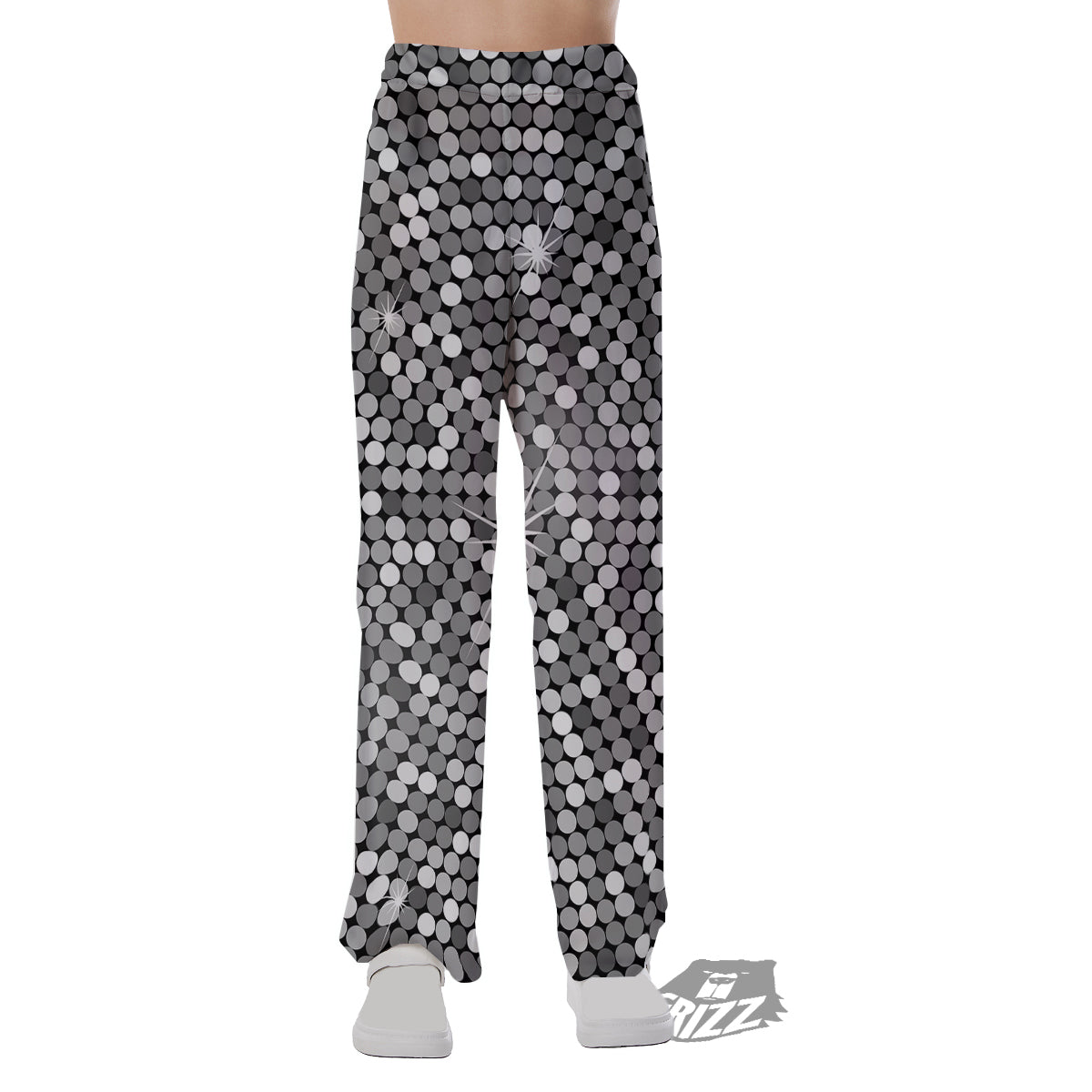 Disco Ball Texture Print Pajama Pants-grizzshop