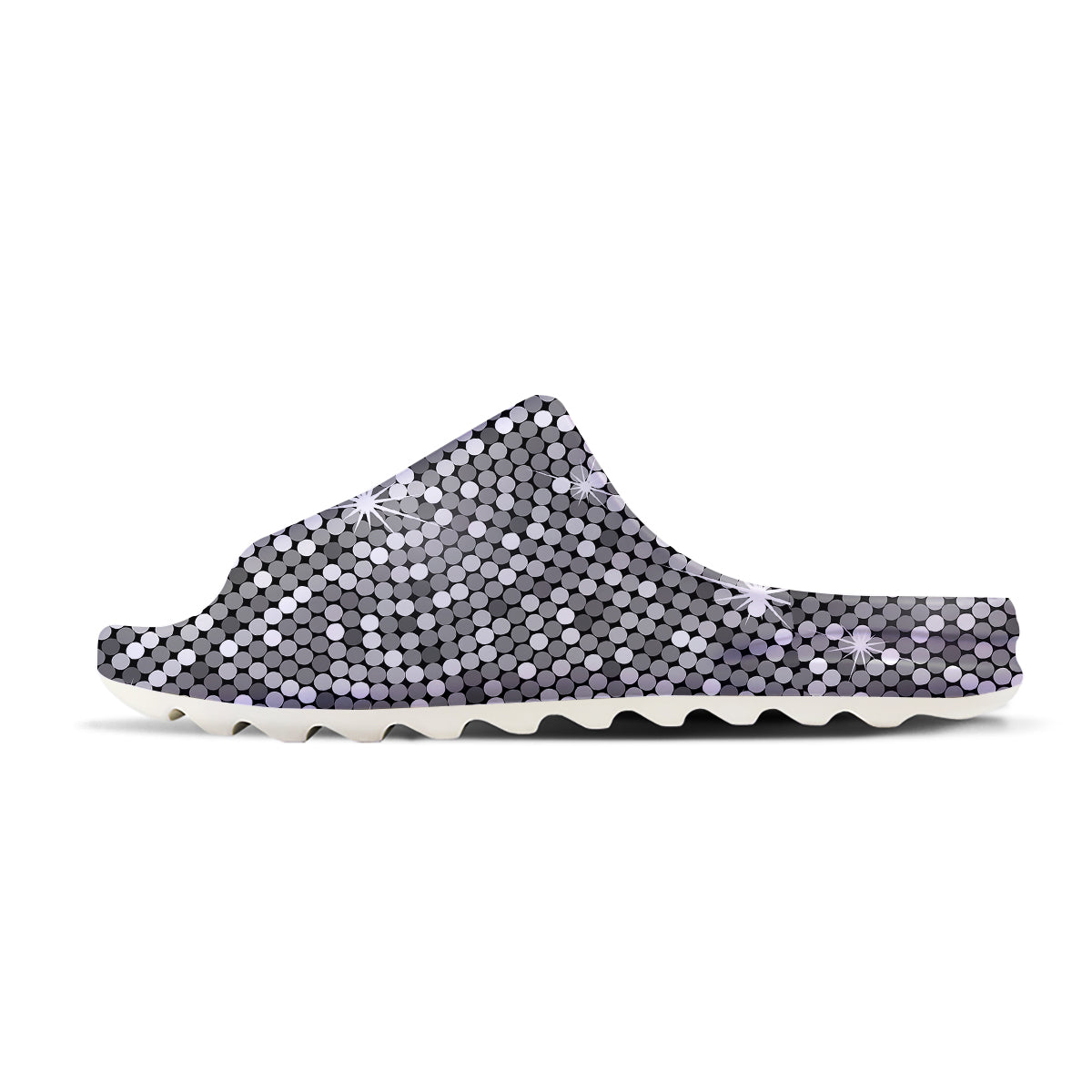 Disco Ball Texture Print Sandals-grizzshop