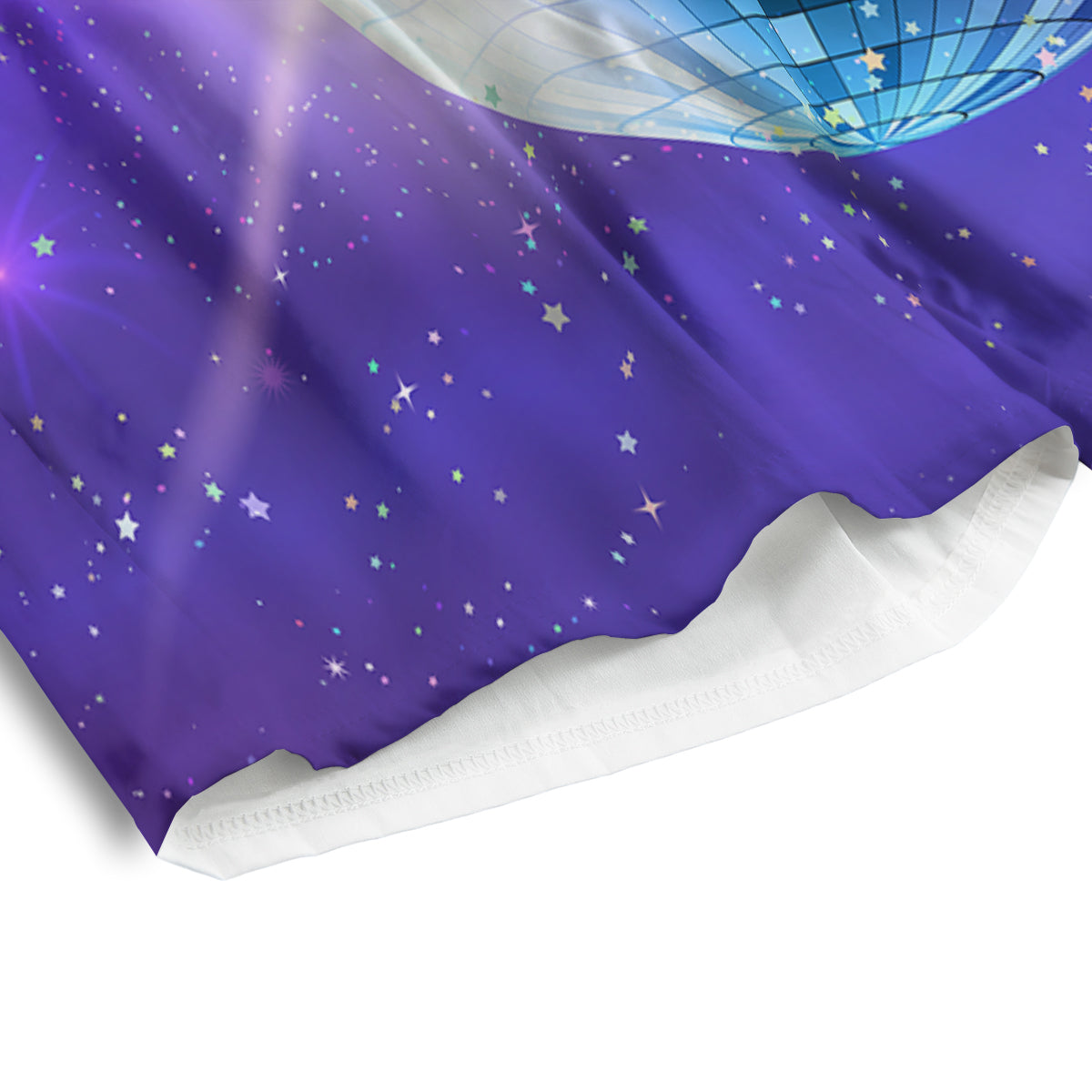 Disco Ball Ultraviolet Print Men's Athletic Shorts