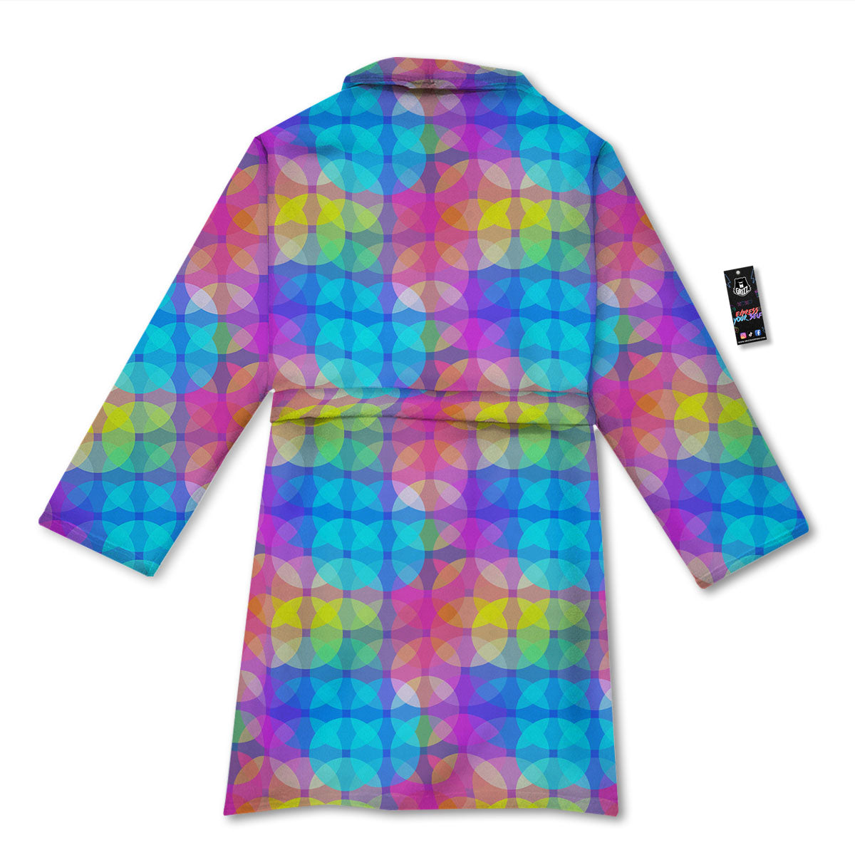 Disco Lights Colorful Print Pattern Bathrobe-grizzshop