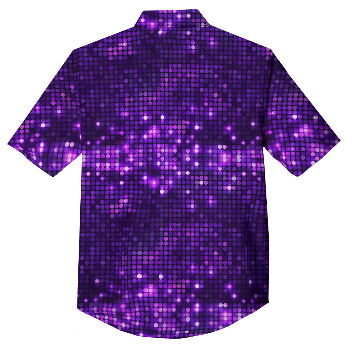 Disco Lights Purple Print Pattern Button Up Shirt-grizzshop