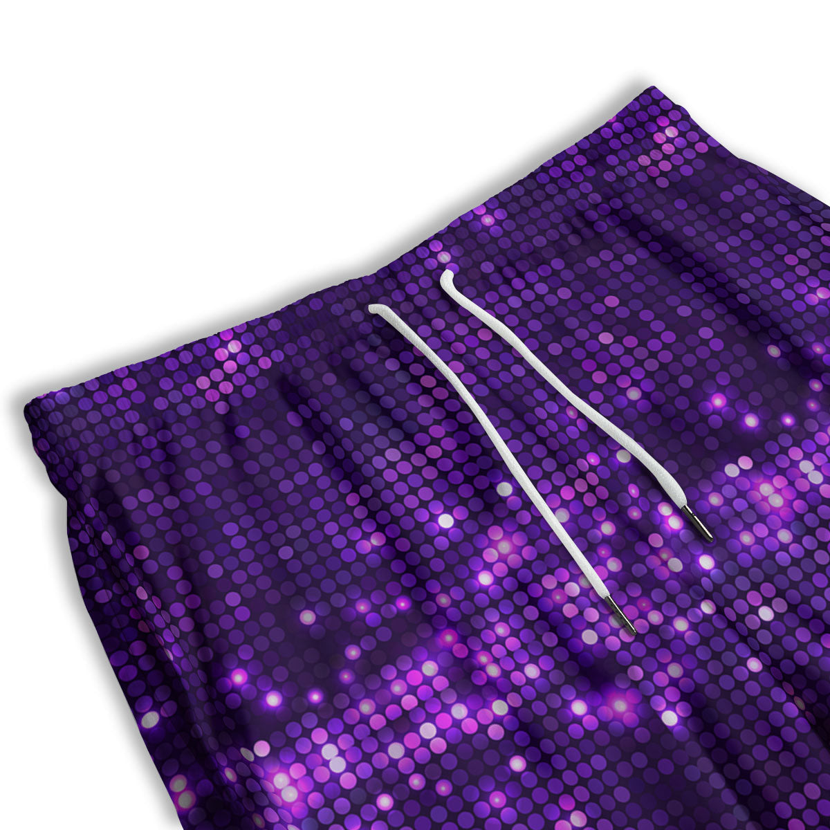 Disco Lights Purple Print Pattern Men's Athletic Shorts