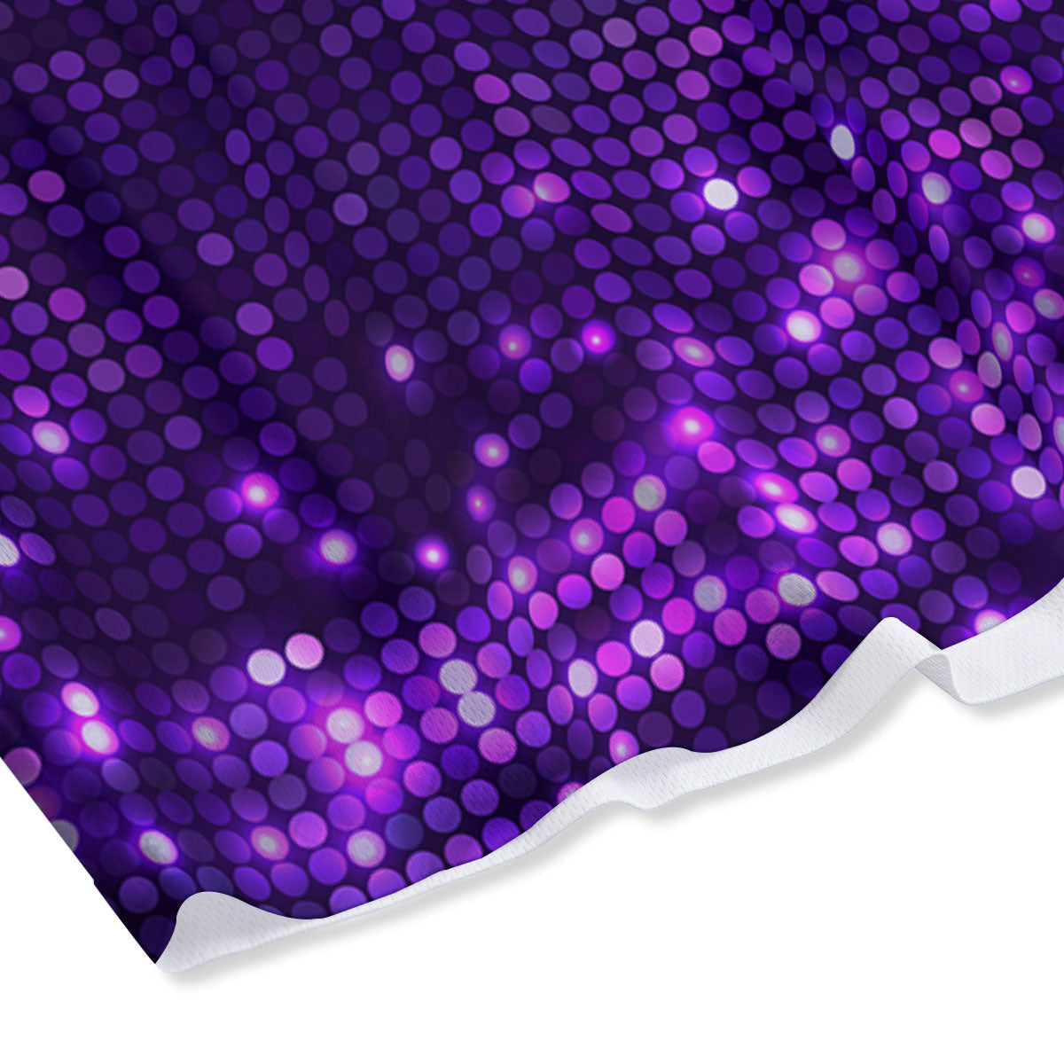 Disco Lights Purple Print Pattern Mesh Shorts