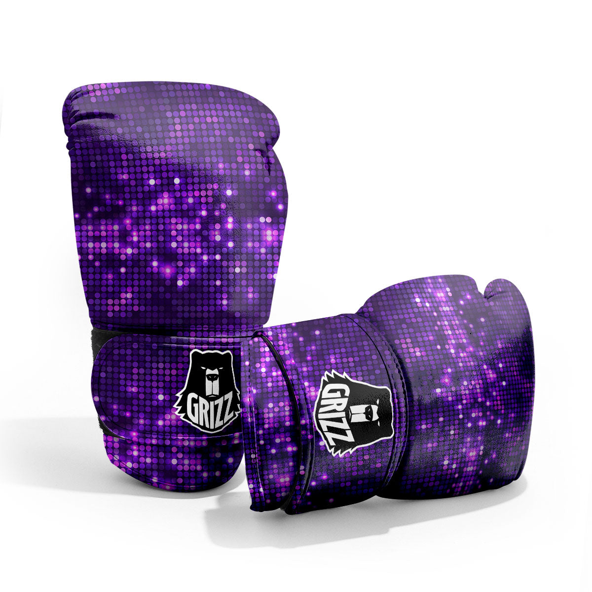 Disco Lights Purple Print Pattern Pro Boxing Glove