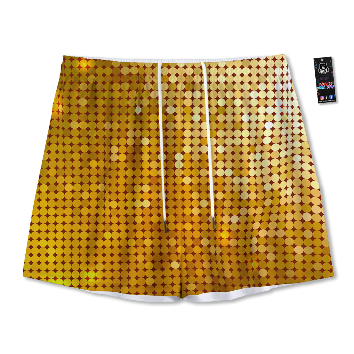 Green And Red Line Plaid Print Pattern Mesh Shorts