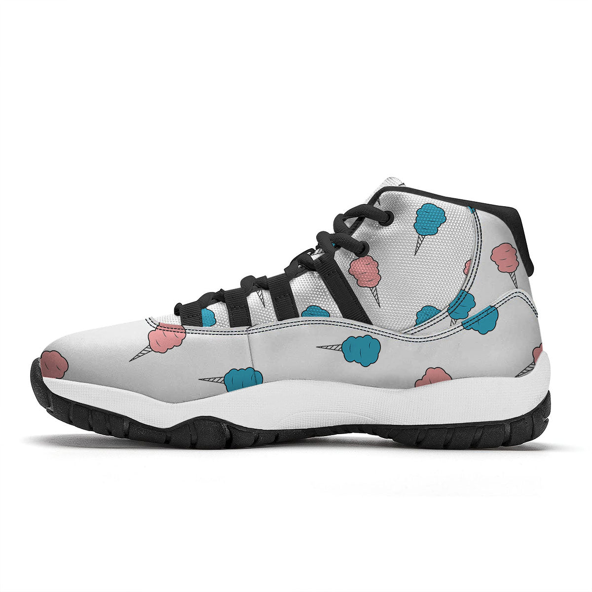 Dobermann Heart Print Pattern Black Bball Shoes-grizzshop