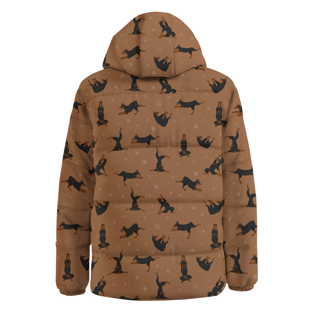 Dobermann Print Pattern Down Jacket-grizzshop