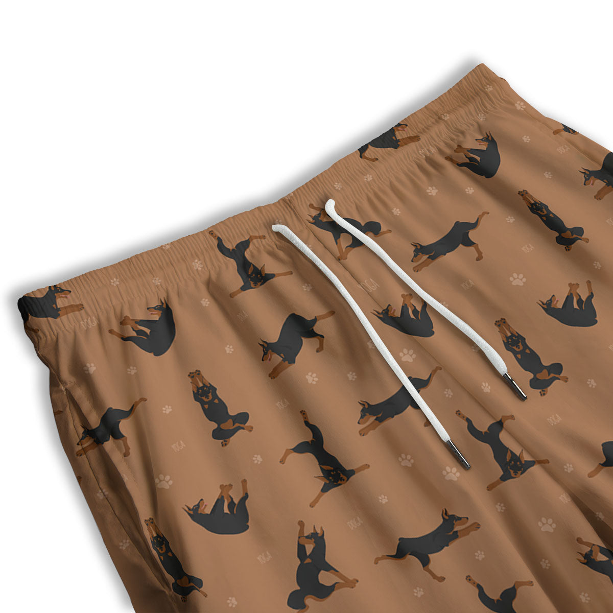 Dobermann Print Pattern Men's Athletic Shorts