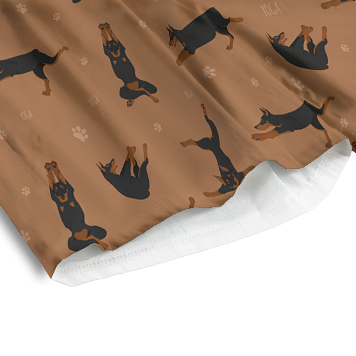 Dobermann Print Pattern Men's Athletic Shorts