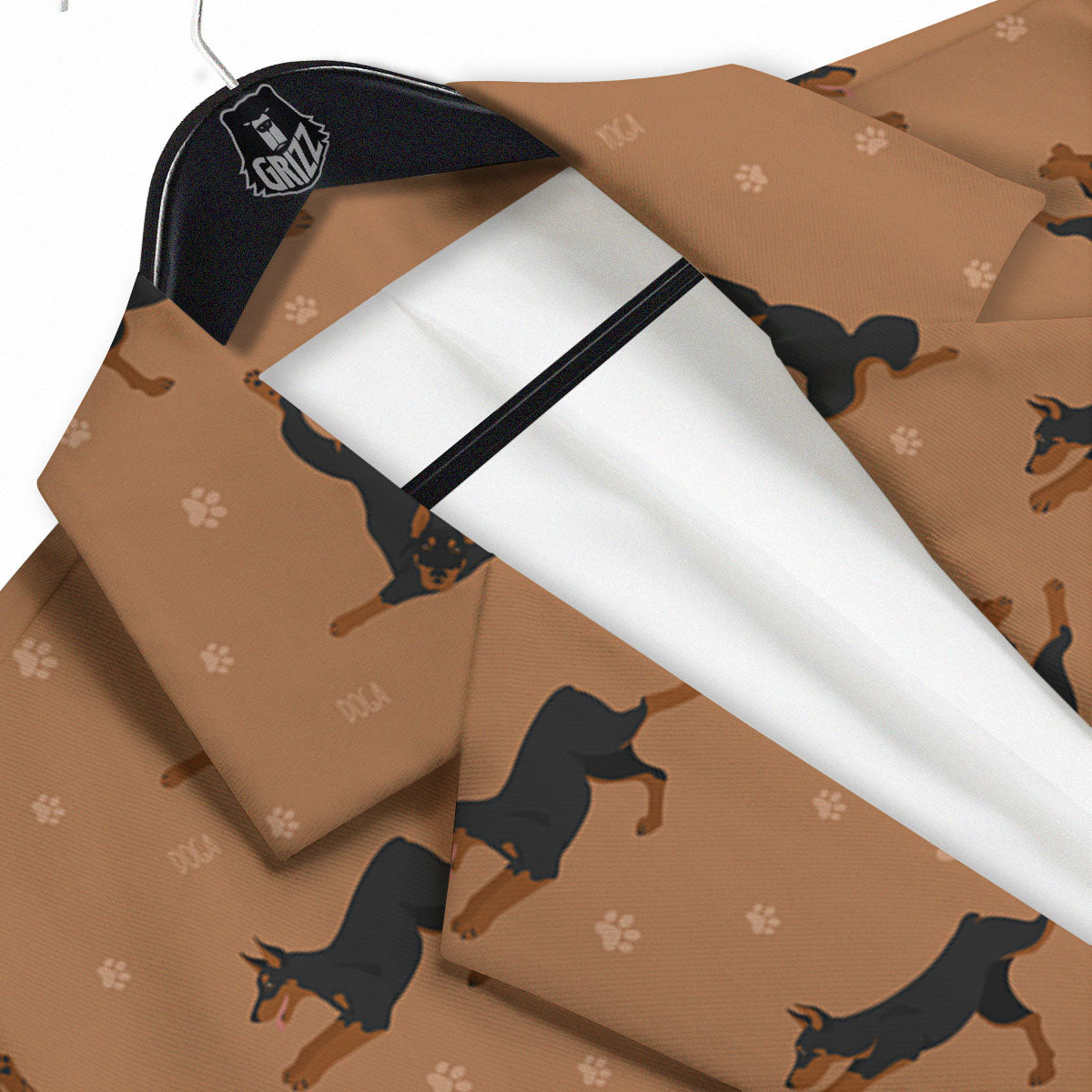 Dobermann Print Pattern Men's Sport Coat-grizzshop