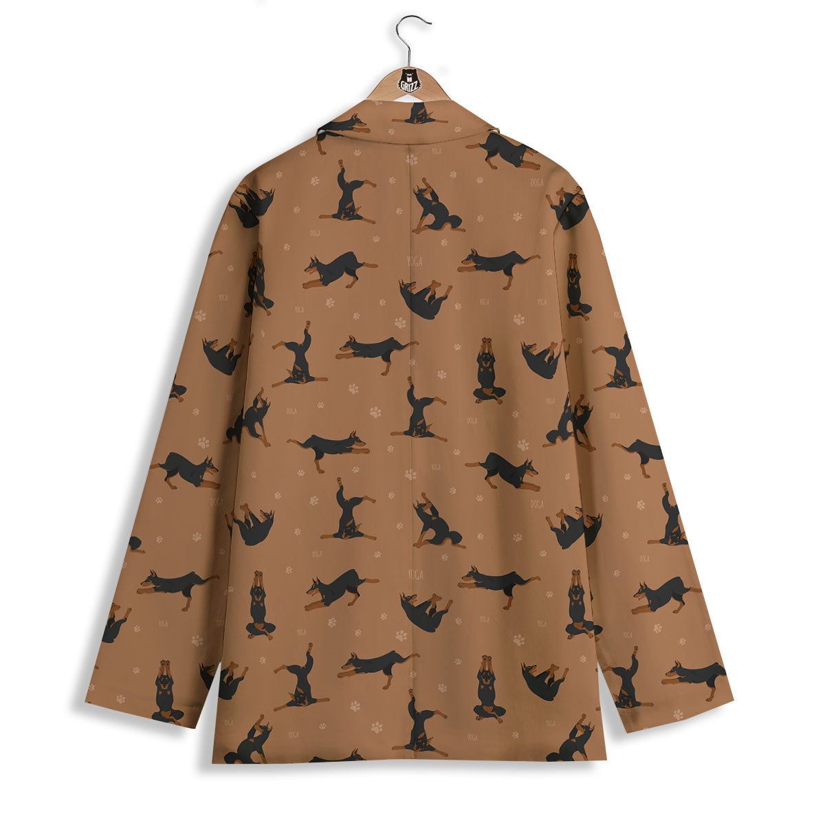 Dobermann Print Pattern Women's Blazer-grizzshop