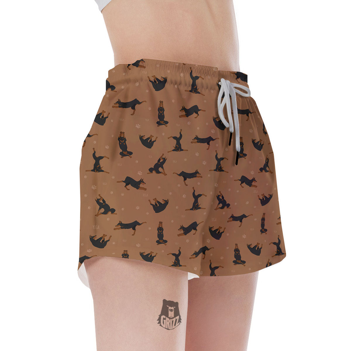 Dobermann Print Pattern Women's Shorts-grizzshop