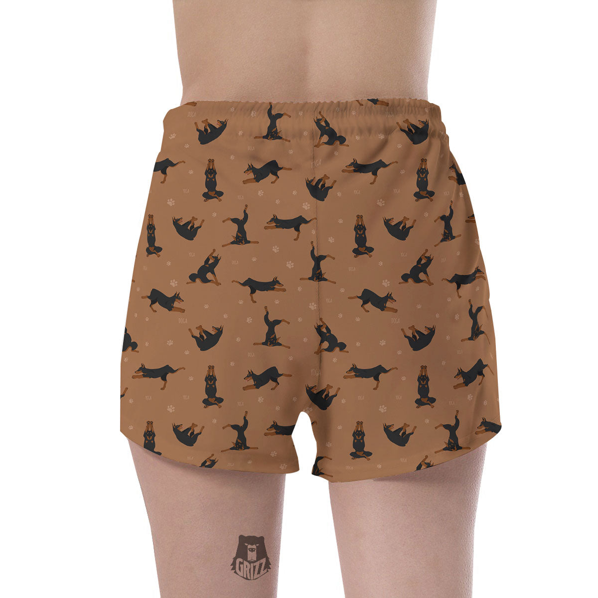 Dobermann Print Pattern Women's Shorts-grizzshop
