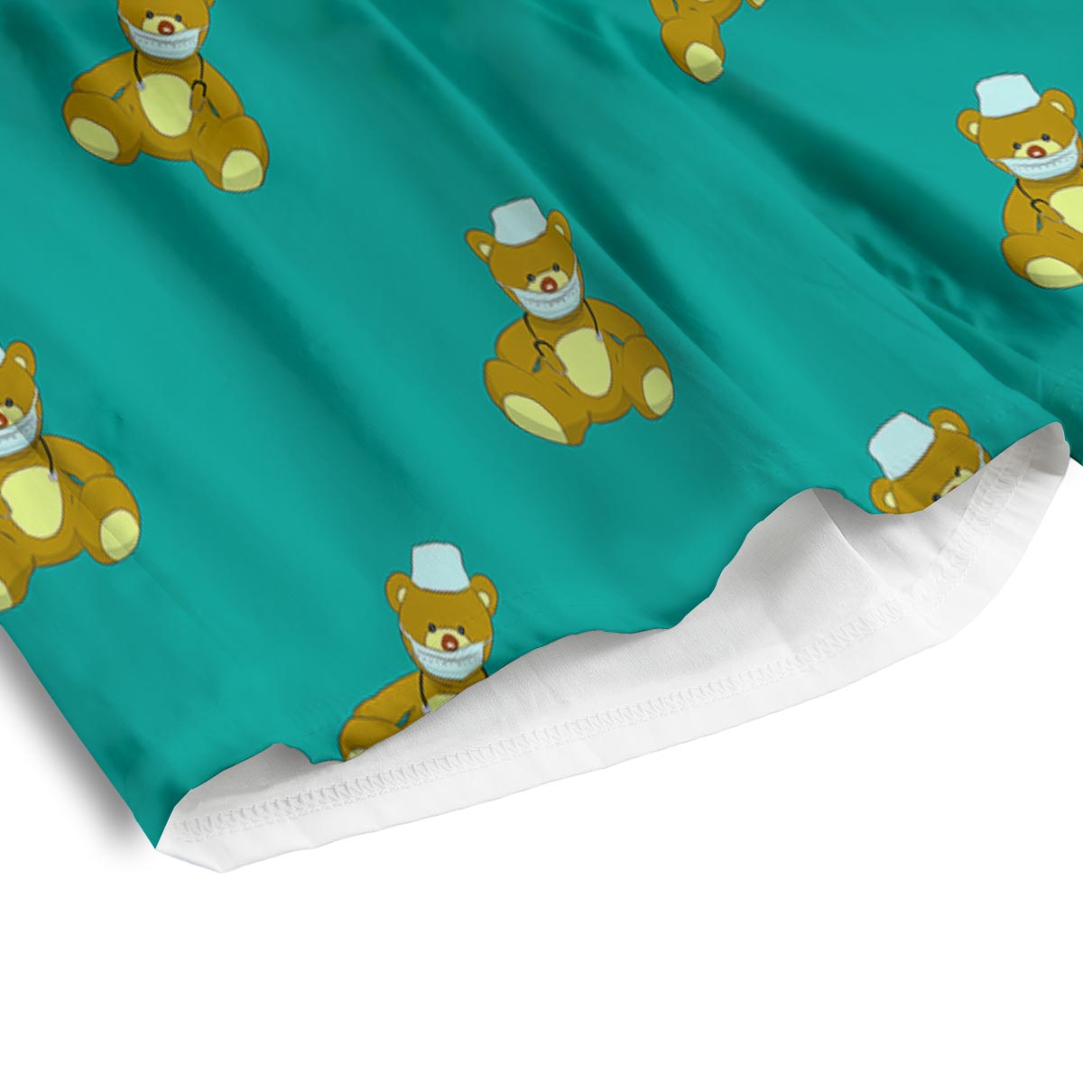 Doctor Teddy Bear Print Pattern Men's Athletic Shorts
