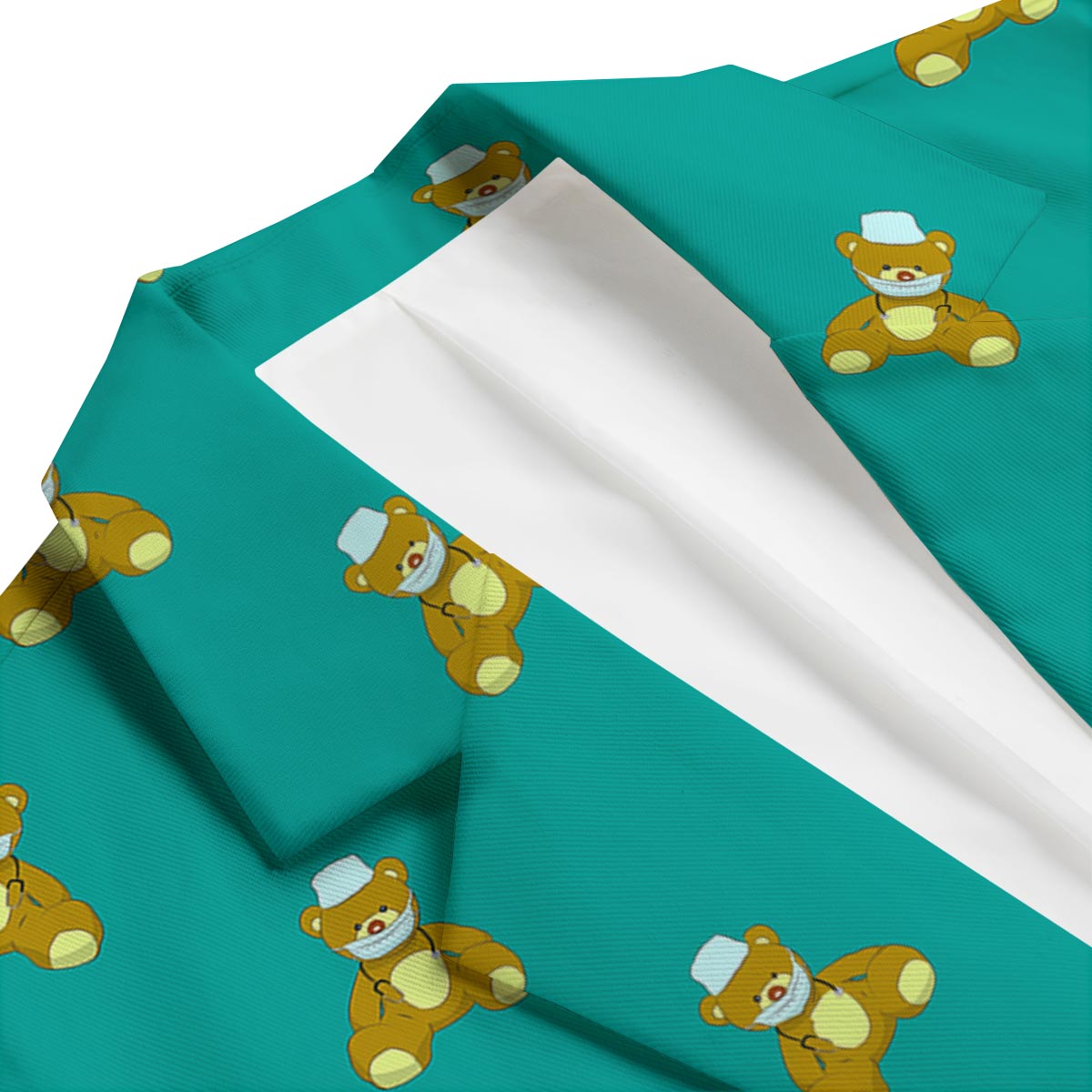 Doctor Teddy Bear Print Pattern Men's Blazer-grizzshop