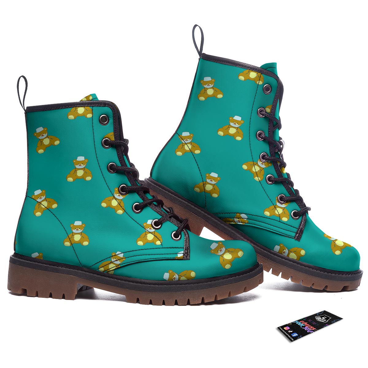 Doctor Teddy Bear Print Pattern Work Boots-grizzshop