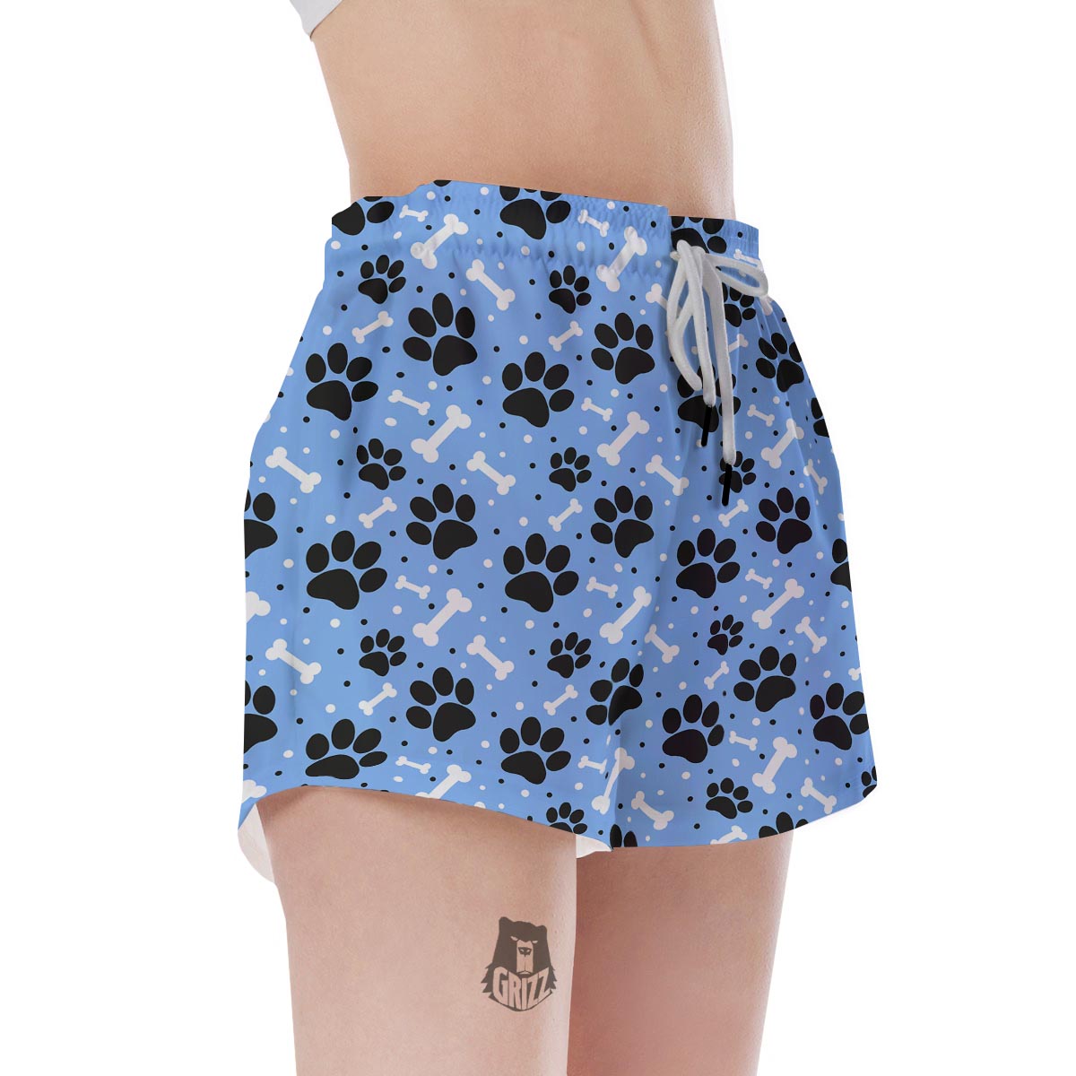 Dog Bone Paw Women's Shorts-grizzshop