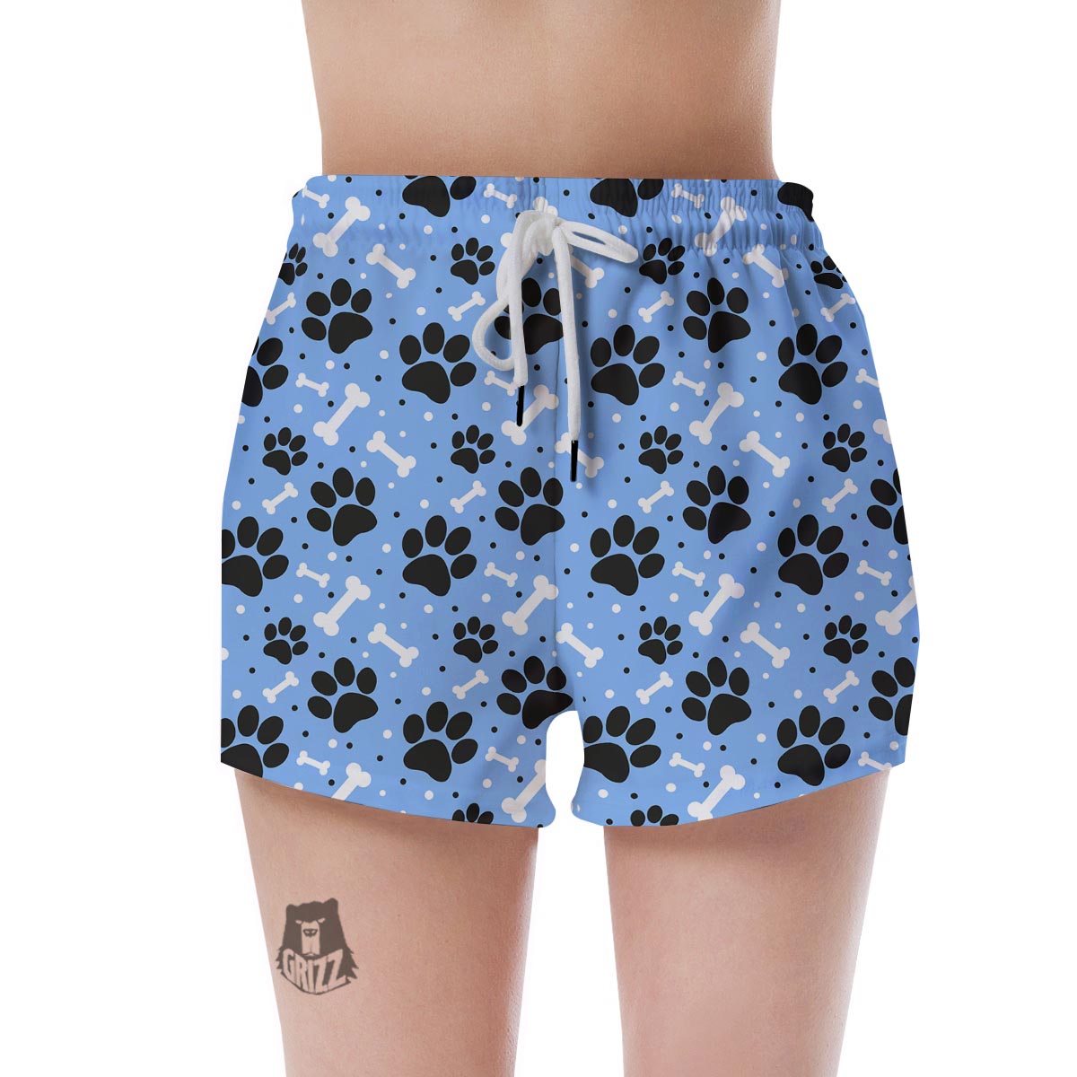 Dog Bone Paw Women's Shorts-grizzshop