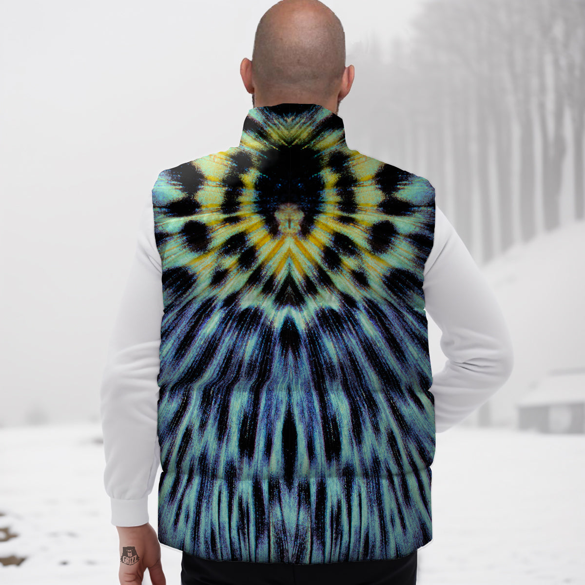 Dog Doberman Pattern Print Down Vest-grizzshop