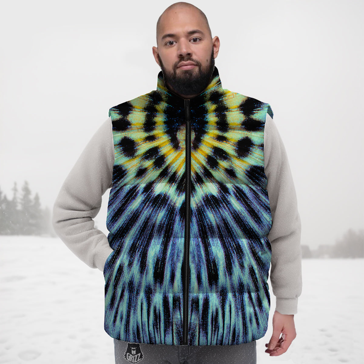 Dog Doberman Pattern Print Down Vest-grizzshop