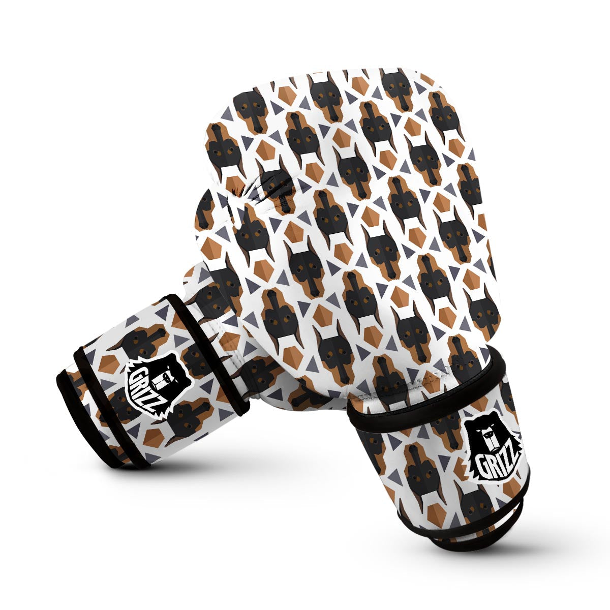 Dog Doberman Print Pattern Boxing Gloves-grizzshop