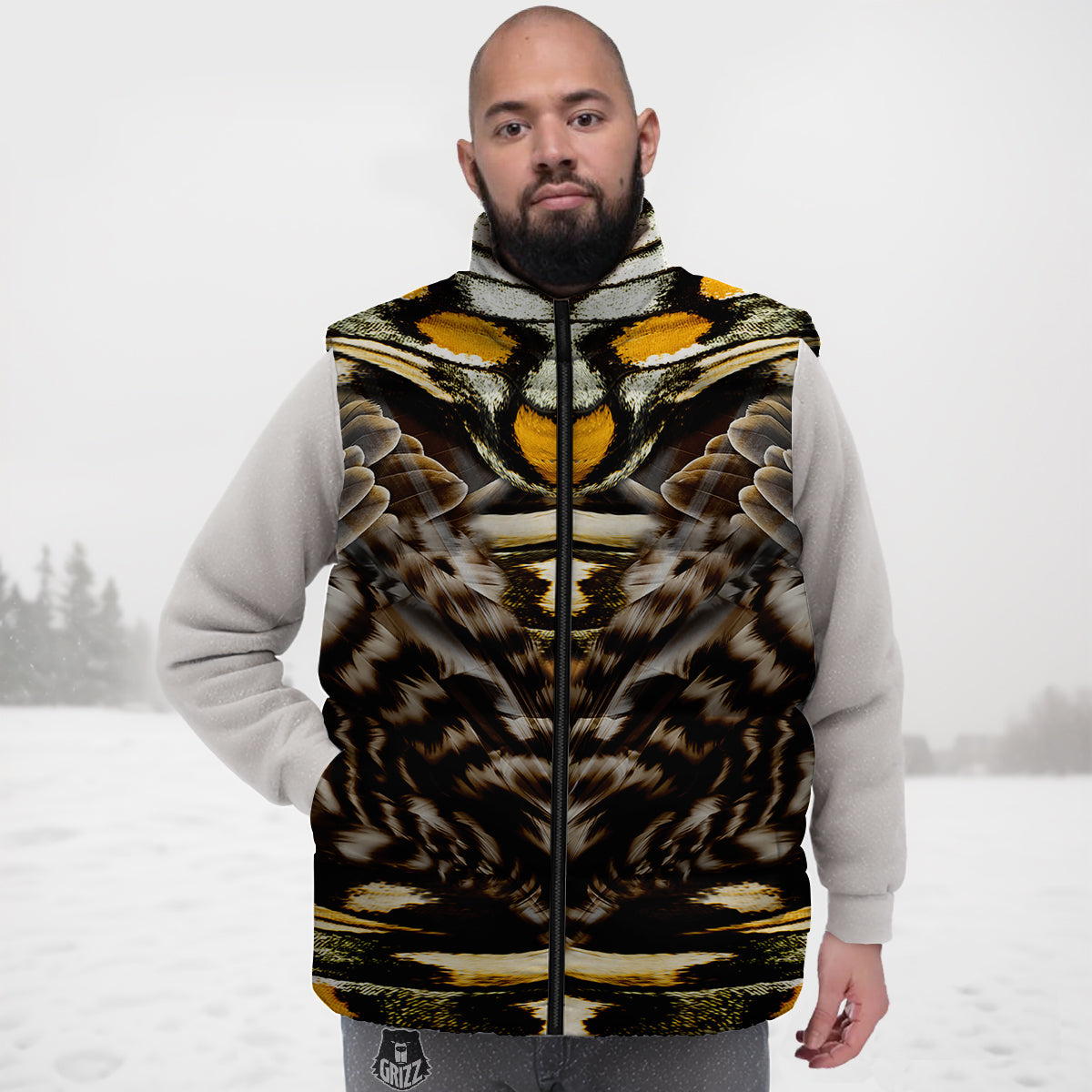 Dog Doberman Print Pattern Down Vest-grizzshop