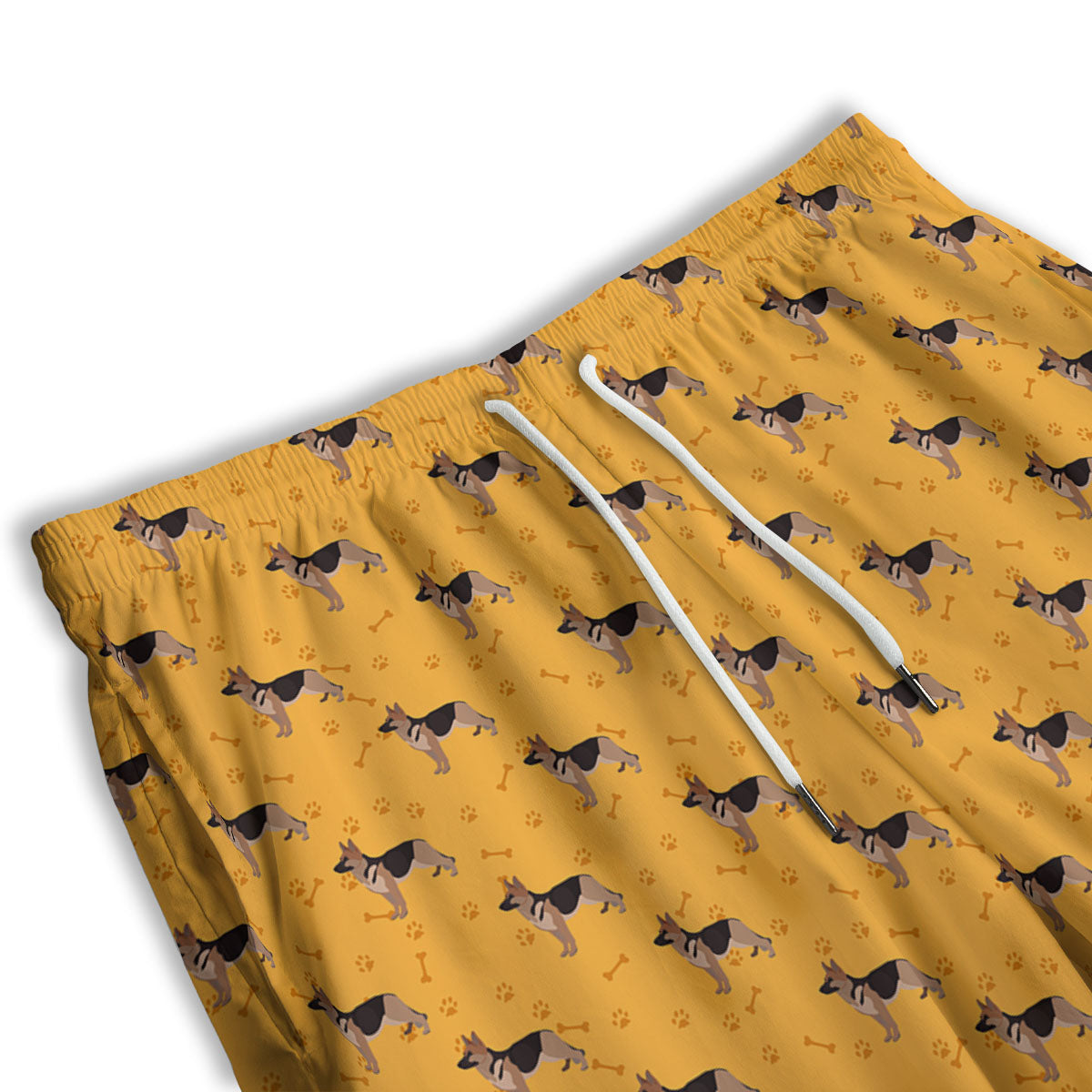 Denim Jeans Maple Leaf Print Pattern Men's Athletic Shorts