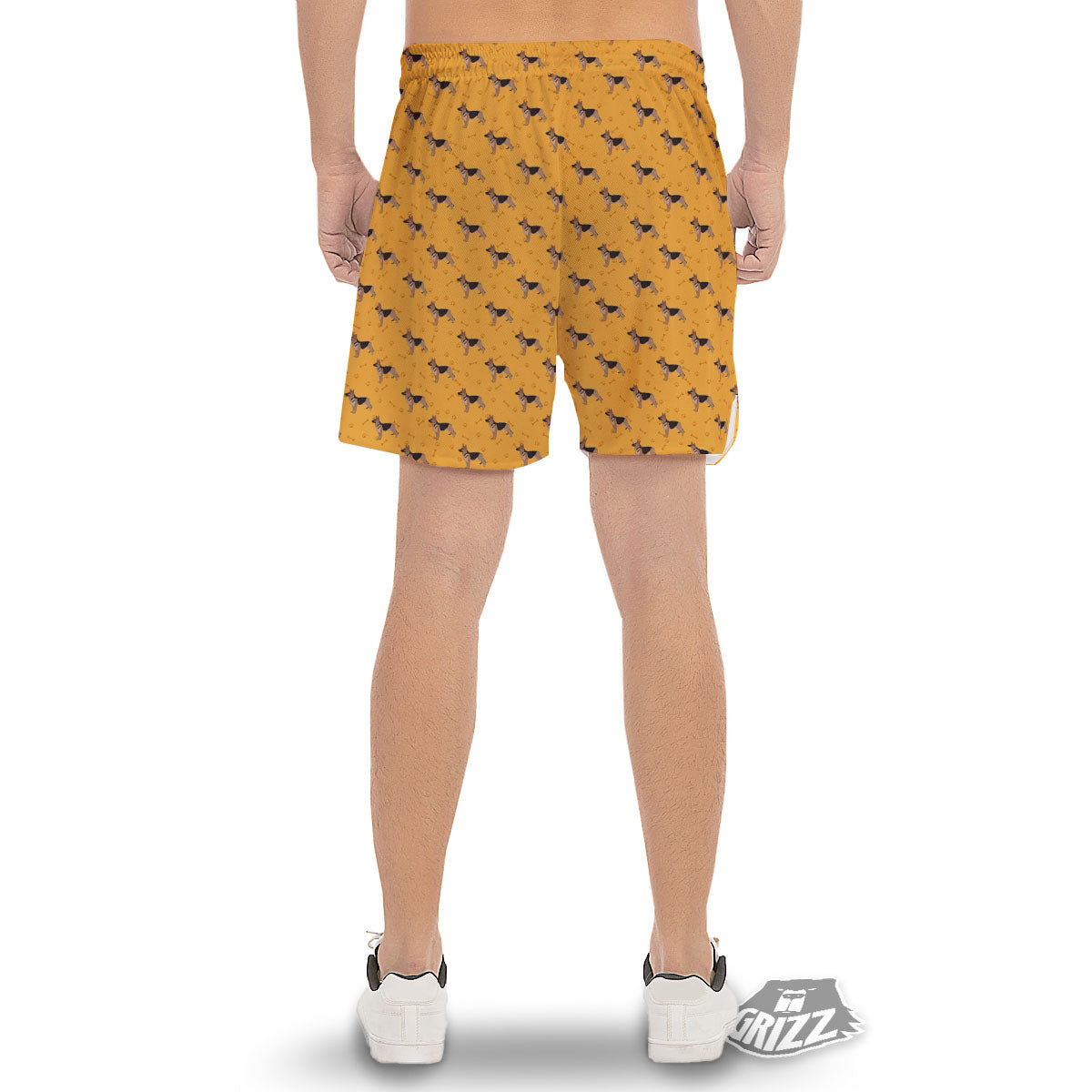 Dog German Shepherd Print Pattern Men's Gym Shorts-grizzshop