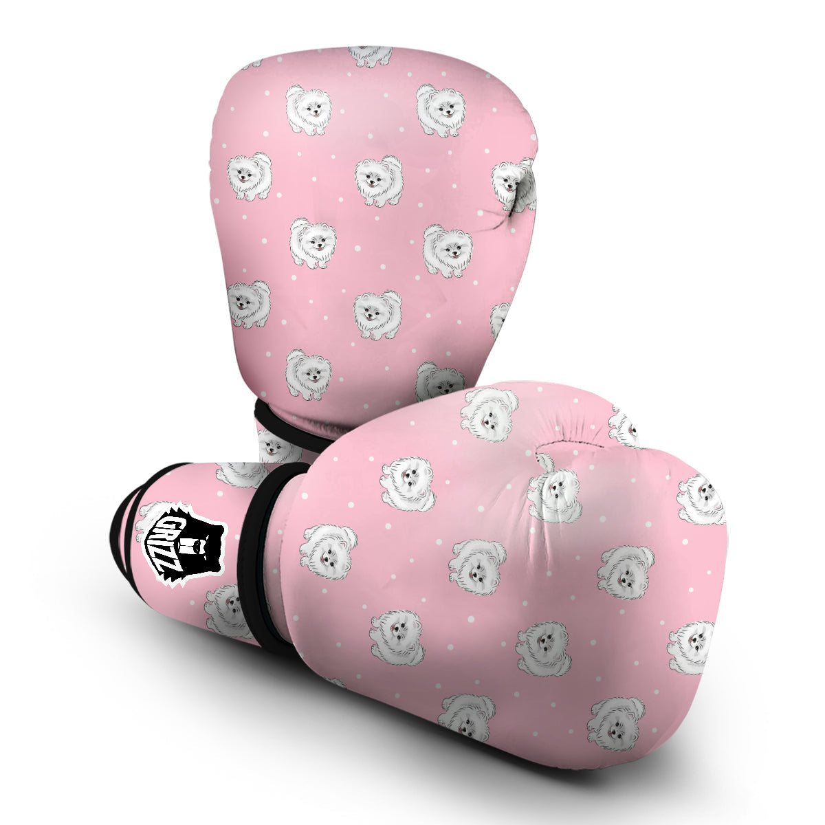 Dog Pomeranian Print Pattern Boxing Gloves-grizzshop