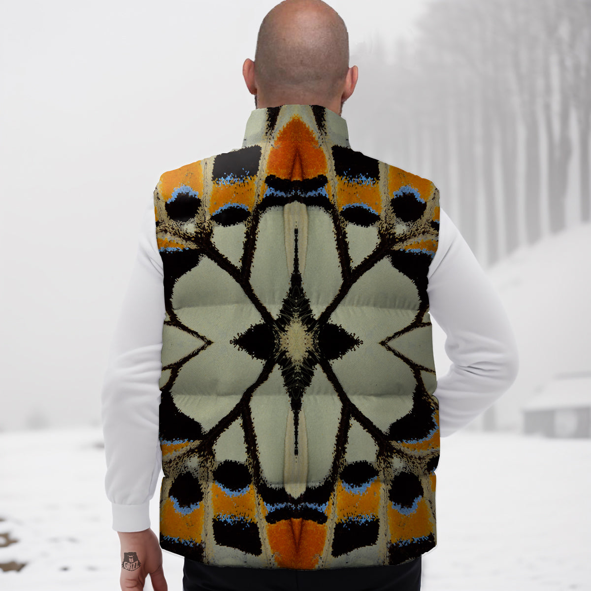 Dog Pomeranian Print Pattern Down Vest